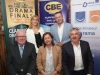 John McDwyer, playright who performed the official opening of Claremorris Drama Festival pictured with Catherine and Gerard Concannon of CBE (main Sponsors) at the opening evening in La Casa Tapas & Wine Claremorris ahead of  the CBE ADCI All-Ireland confined drama finals in Claremorris Town Hall Theatre. pictured at back  Photo Michael Donnelly
