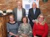 Ailish Mcintyre, Maeve Fenton, and Maureen Travers  with at back John  Travers (all Balyshannon Drama Group)  and John McDwyer  who performed the official opening of  the CBE ADCI All-Ireland confined drama finals in Claremorris Town Hall Theatre.  Photo Michael Donnelly