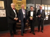 Peter McCallig Chairman Claremorris Drama, Liam Hannaway, President ADI; Edward Hayden, Chairperson Drama League of Ireland, and John McDwyer, Playwright who performed the official opening. Photo Michael Donnelly